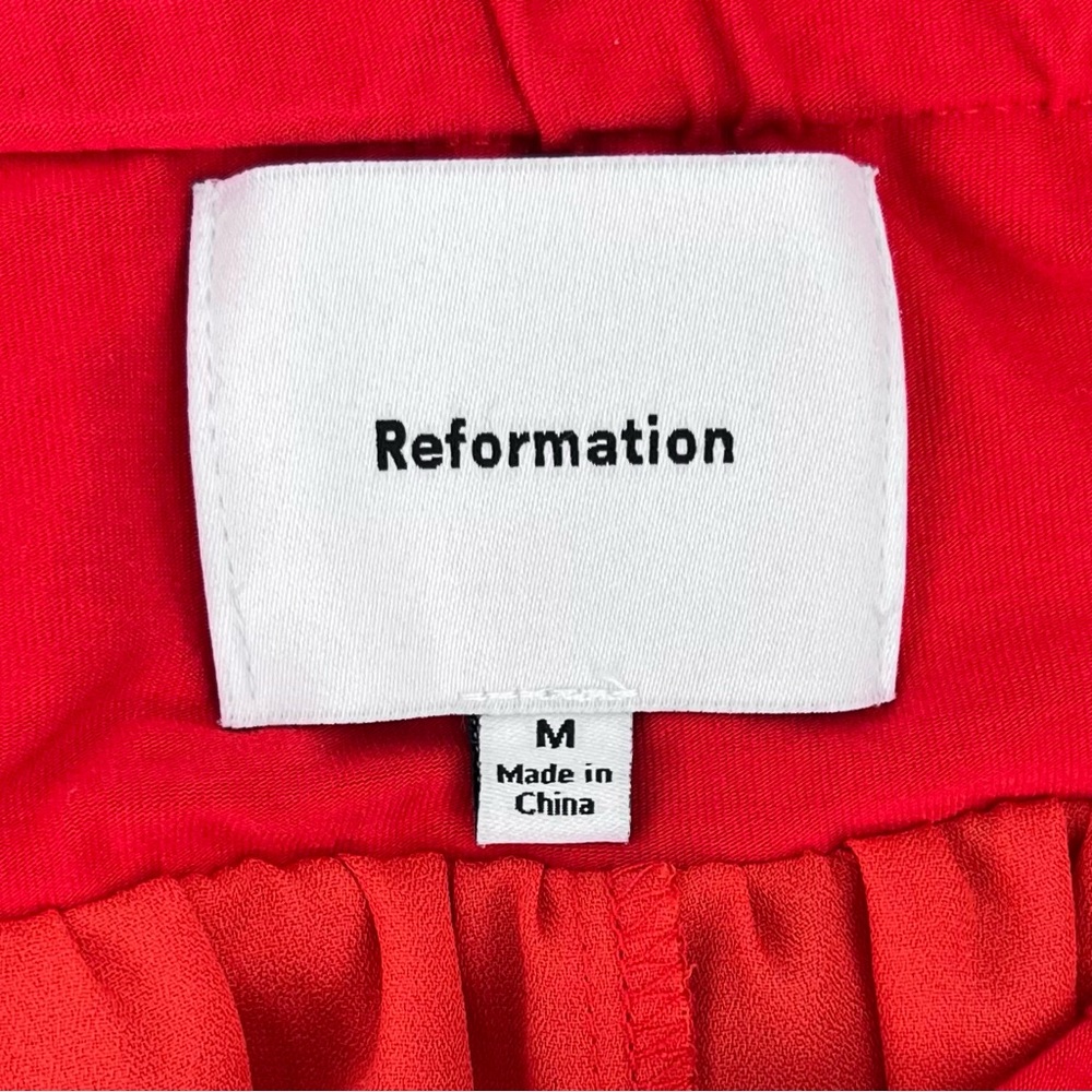 Reformation Nuria Red Drop Waist Retro Tulle Formal Midi Skirt Size Medium - Picture 10 of 12